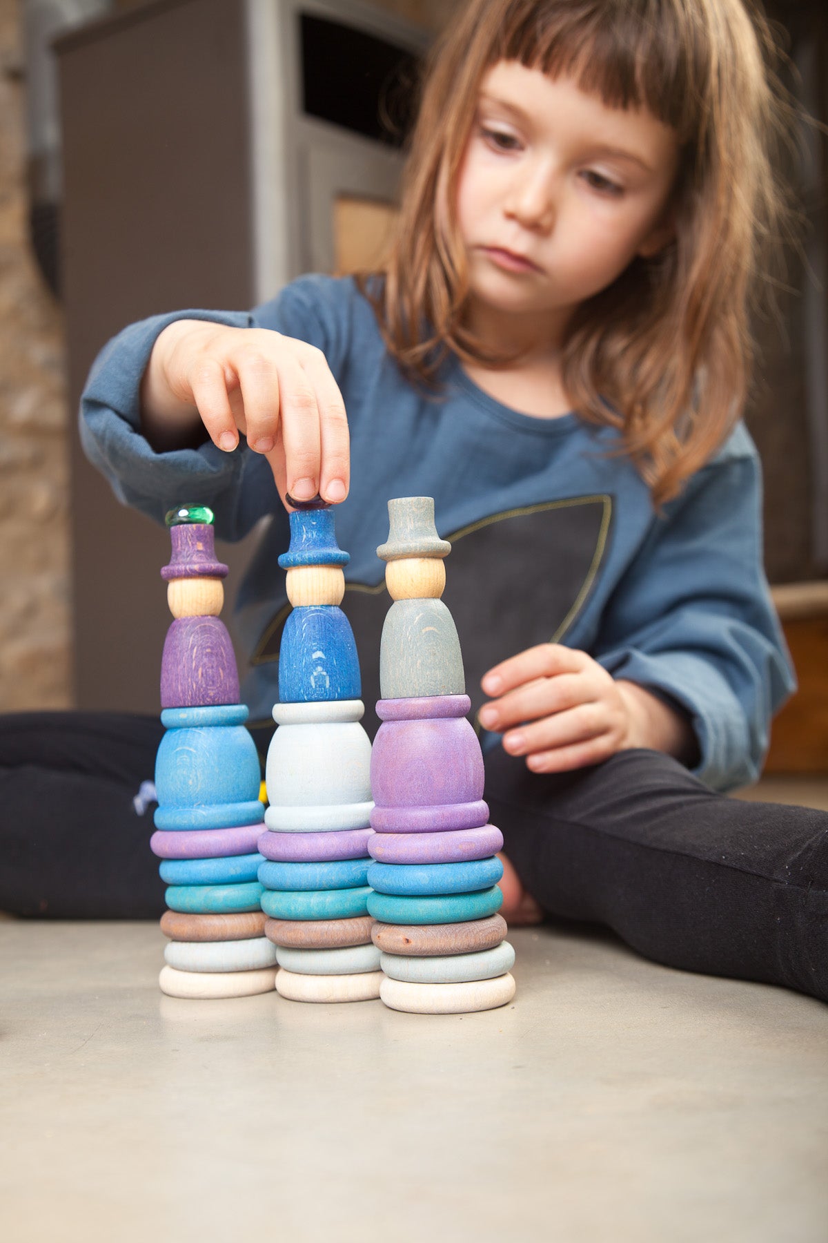 Grapat Aguamarina Winter Set With Wooden Nins, Ring, Mates, Coins, And Wizards