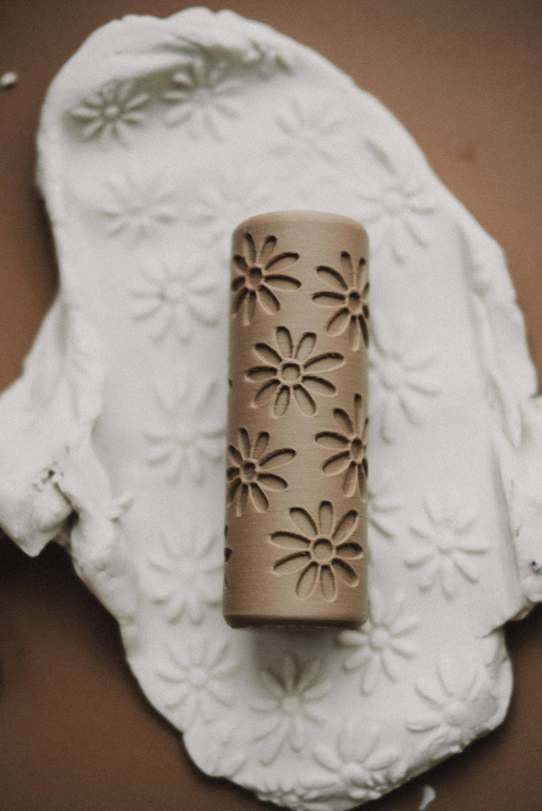 Kinfolk Pantry Daisy Roller Eco Pattern Playdough Roller