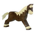 Load image into Gallery viewer, Holztiger Horse, running, dark brown Wooden European Animal

