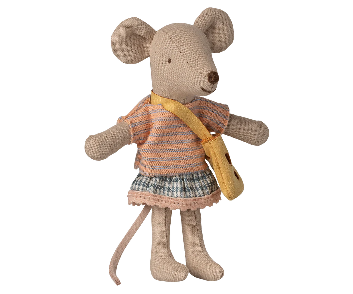 Preorder Maileg Little Sister or Little Brother mouse with bag (Expected Delivery: 6.15.26)