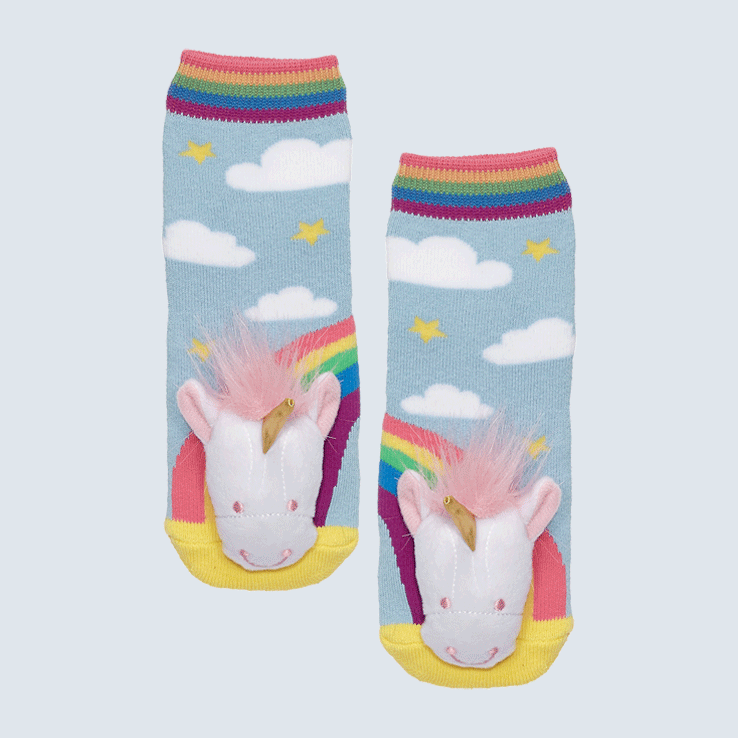 Messy Moose Socks - Baby Socks Unicorn: Light Blue / Baby