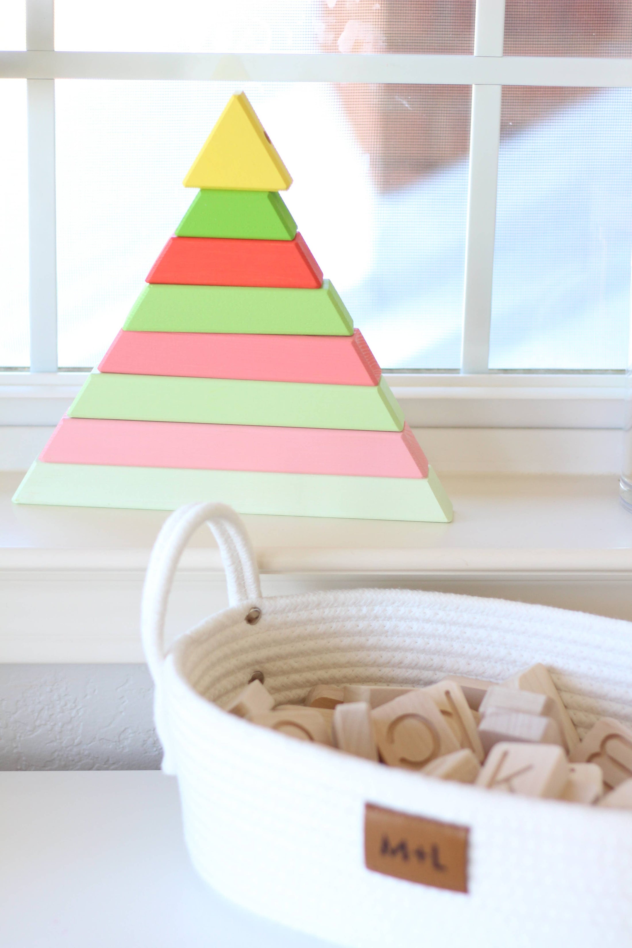 Maple and Lark Gather Rope Basket: Heathered Gray