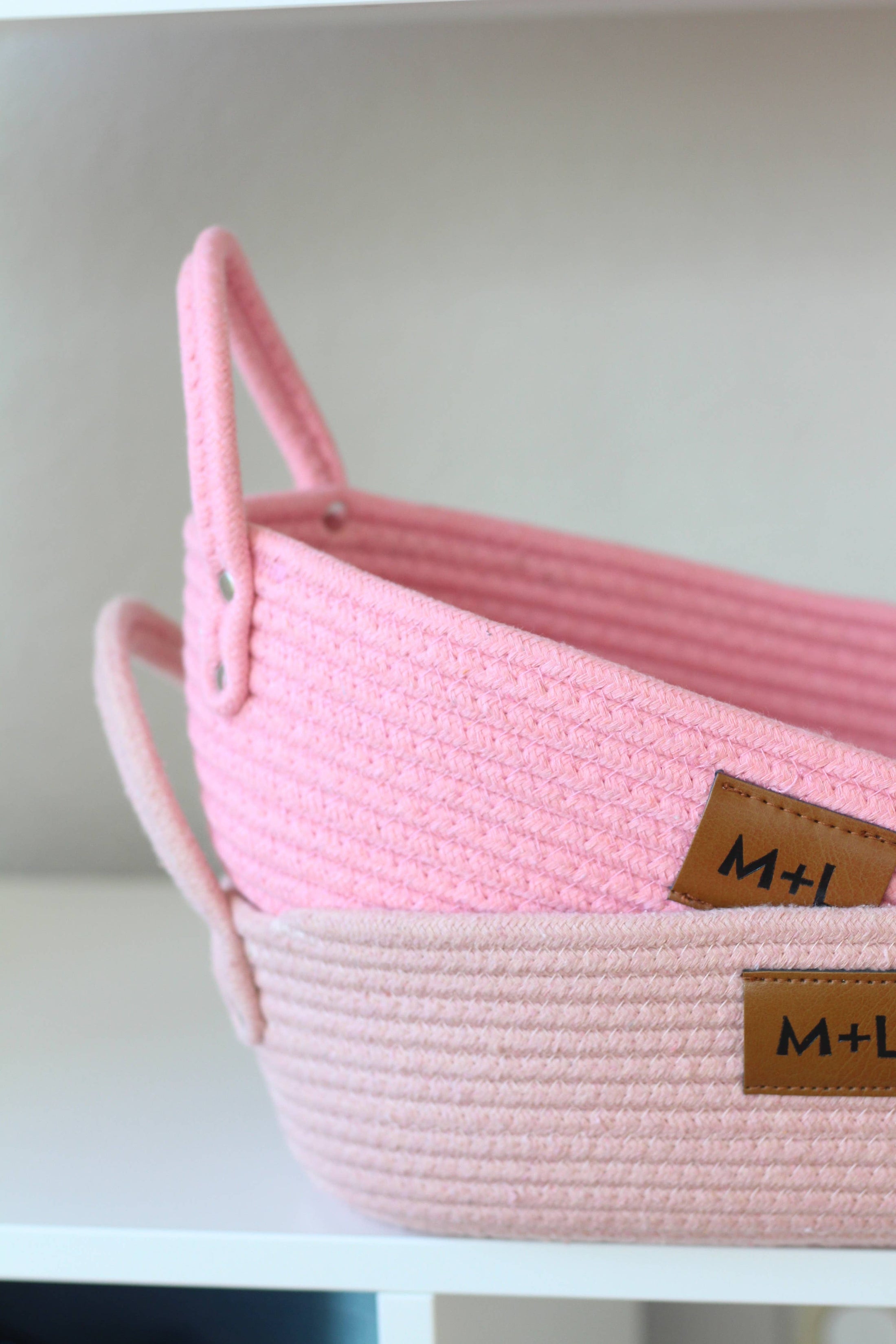 Maple and Lark Gather Rope Basket: Heathered Gray