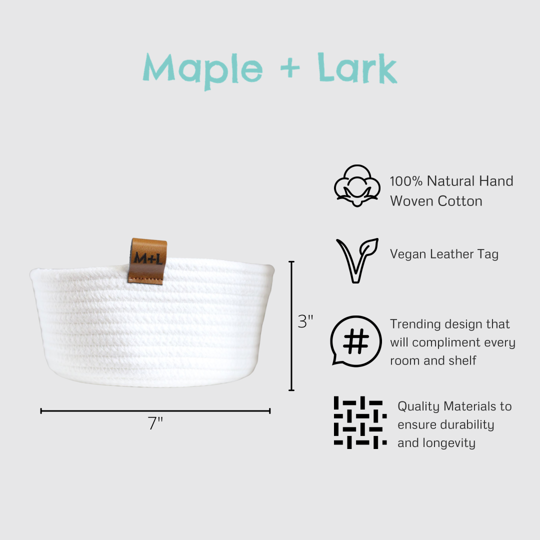 Maple and Lark Promise Rope Basket: Multiple Colors