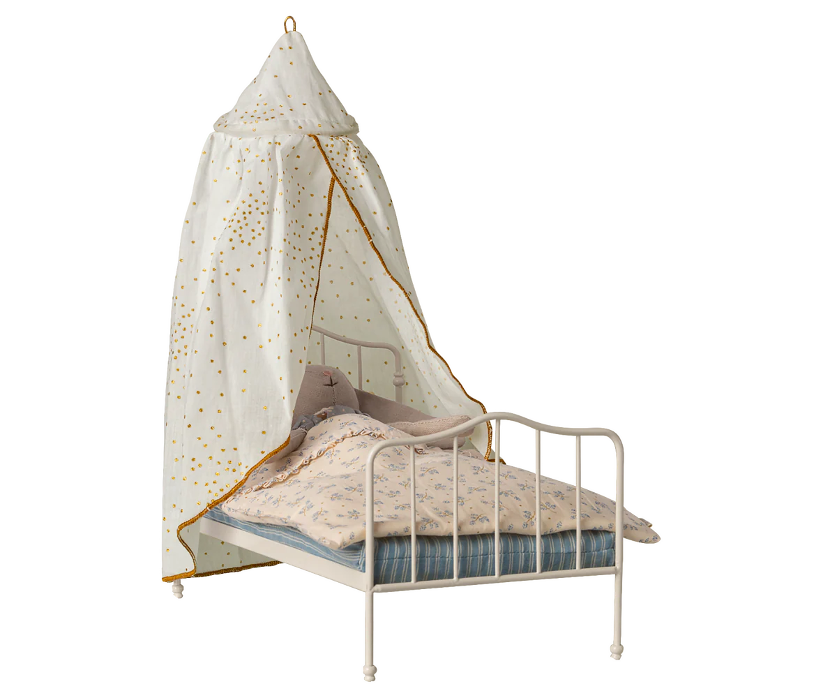 Preorder Maileg Bed canopy, Miniature - Mint or Off White (Expected Delivery:4.15.26)