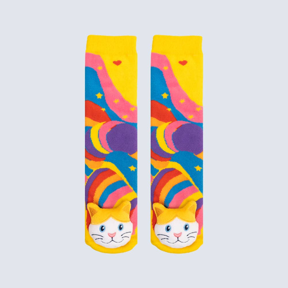 Messy Moose Socks - Cat Socks: Multi / Youth