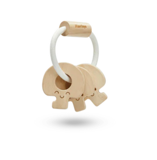 PlanToys Key Rattle Baby Gift (Pastel or Natural)