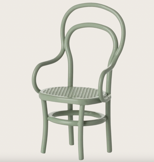 Maileg Vintage chair, Mouse - Dark Powder, Mint or Off-White