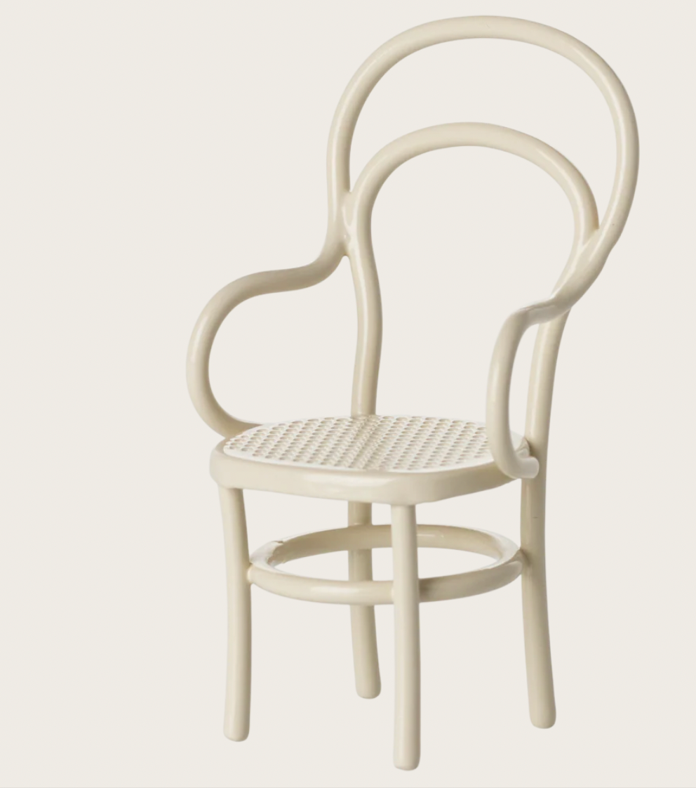 Maileg Vintage chair, Mouse - Dark Powder, Mint or Off-White