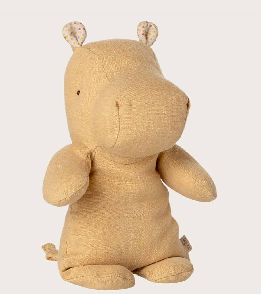 Preorder Maileg Safari friends, Hippo, Small - Cream Yellow or Rose (Expected Delivery 11.15.2025)