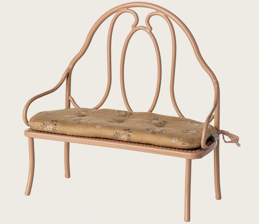 Maileg Vintage bench, Mini - Dark powder