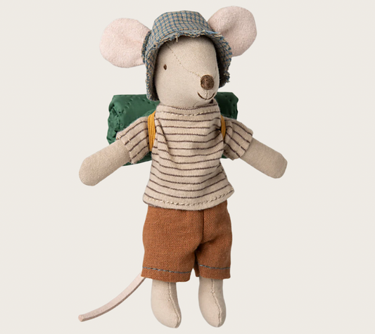 Maileg Big Brother Hiker Mouse (Thin Stripes)