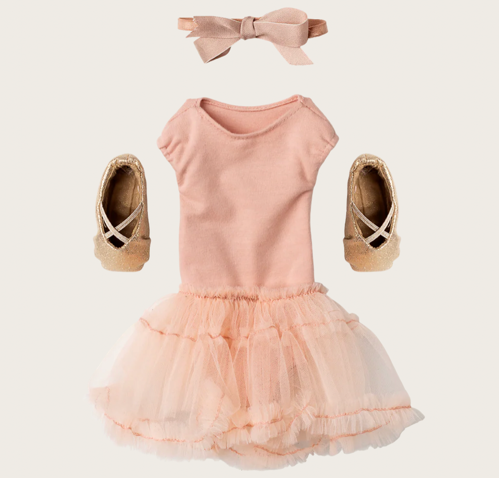 Maileg Ballet suit and skirt Size 3 (Cream or Rose)