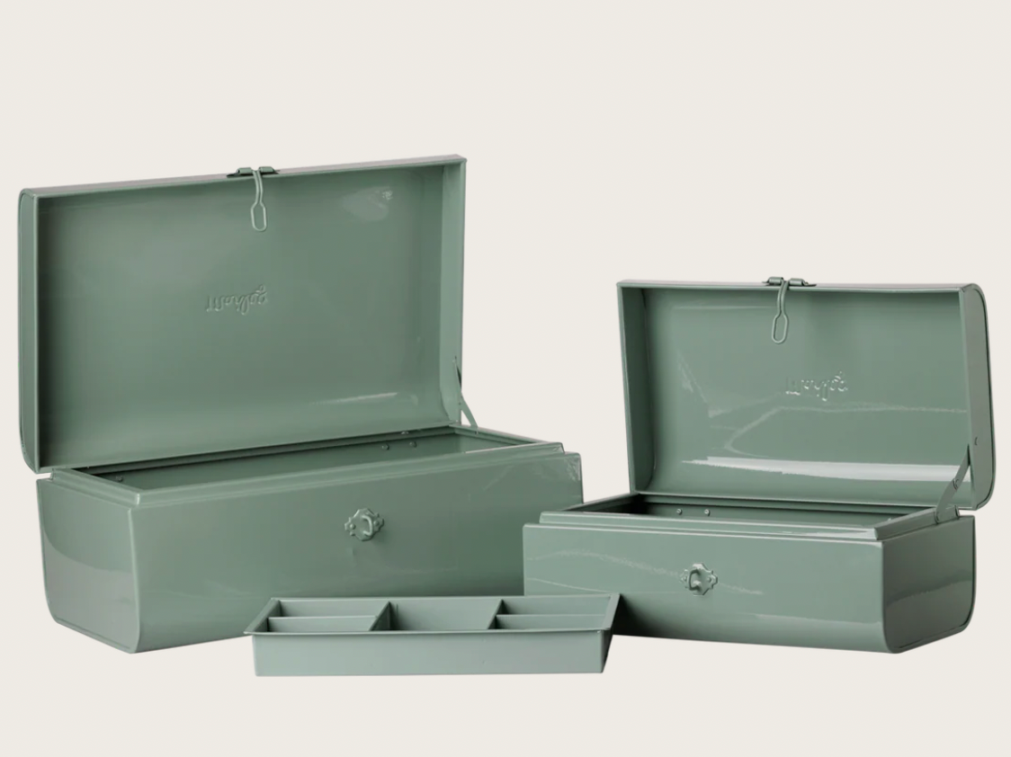 Preorder Maileg Storage Suitcase (Dark Mint or Powder/Coral) (Expected Delivery: 11.1.26)