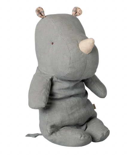 Preorder Maileg Safari friends, Rhino, Small or Medium (Vintage Blue, Grey Blend or Vintage Yellow) (Expected Delivery: 11.15.26)