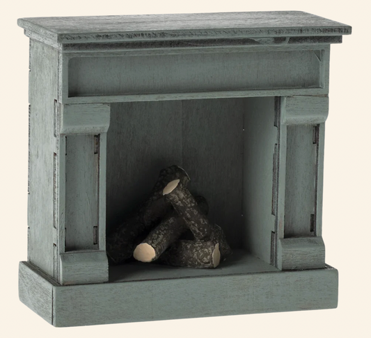 Maileg Fireplace, Mouse (Blue or Off-White)