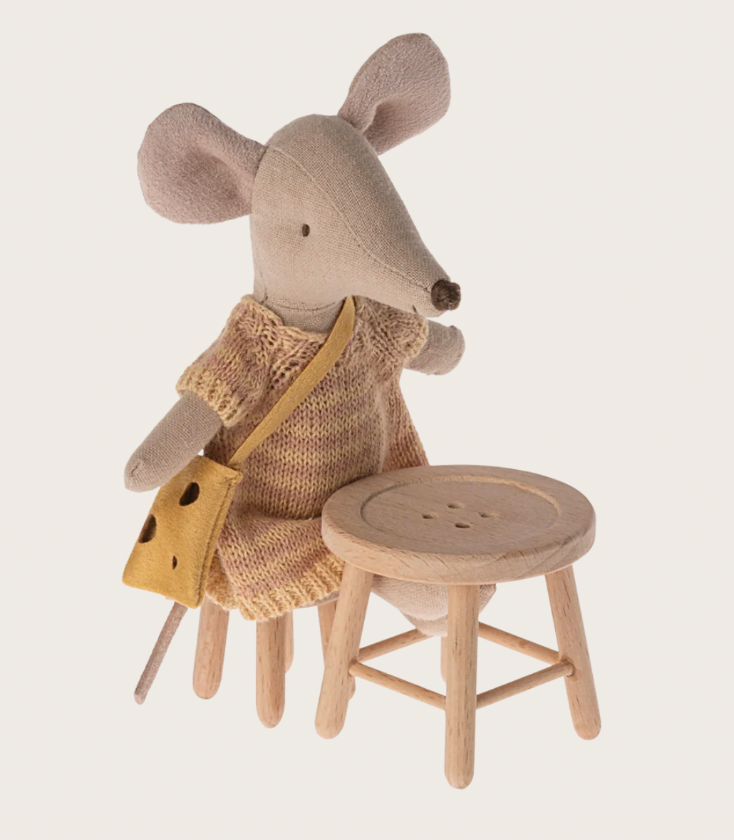 Maileg Table and Stool Set, Mouse