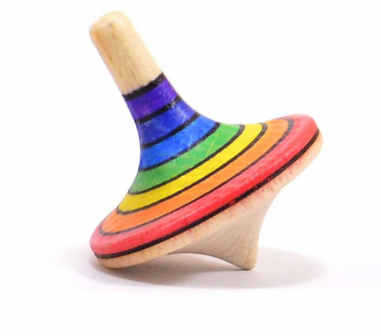 Mader Wooden Top Toy Rallye Rainbow Assorted Colors (Small or Large)
