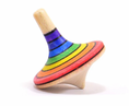 Load image into Gallery viewer, Mader Wooden Top Toy Rallye Rainbow Assorted Colors (Small or Large)
