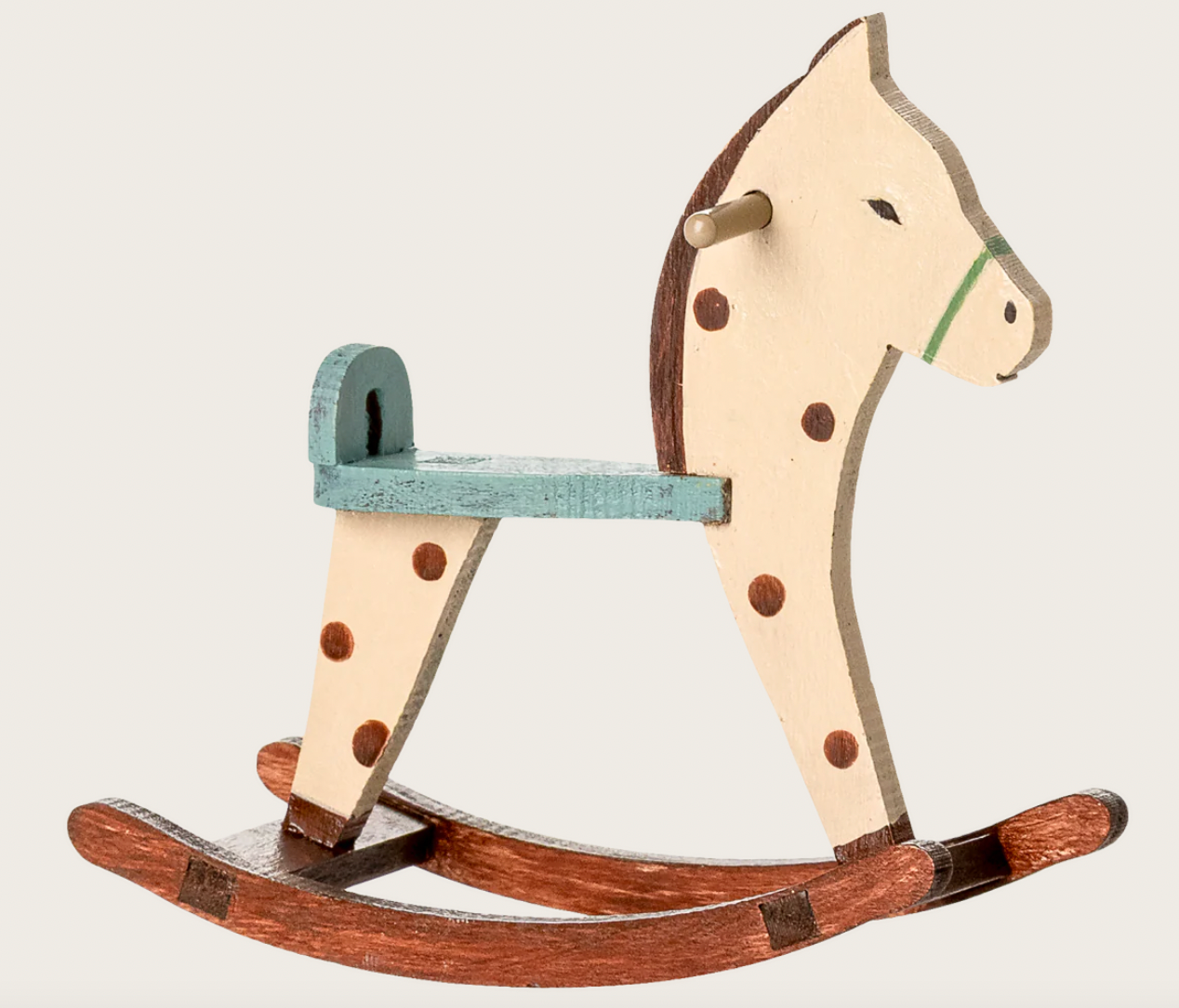 Maileg Rocking horse, Mouse - Dark brown or Spotted