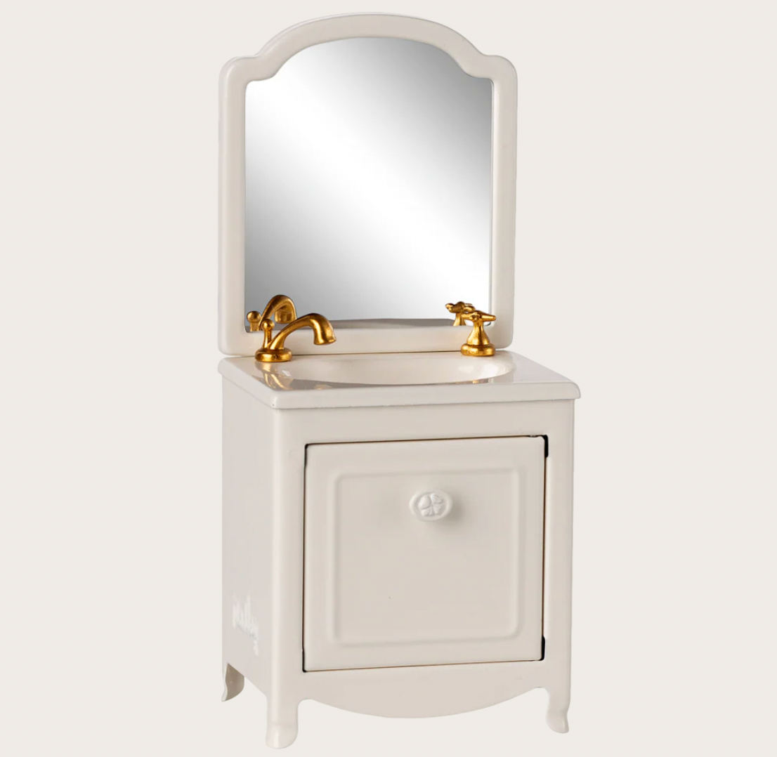 Maileg Sink Dresser, Mouse (Mint or Powder or Off-White)