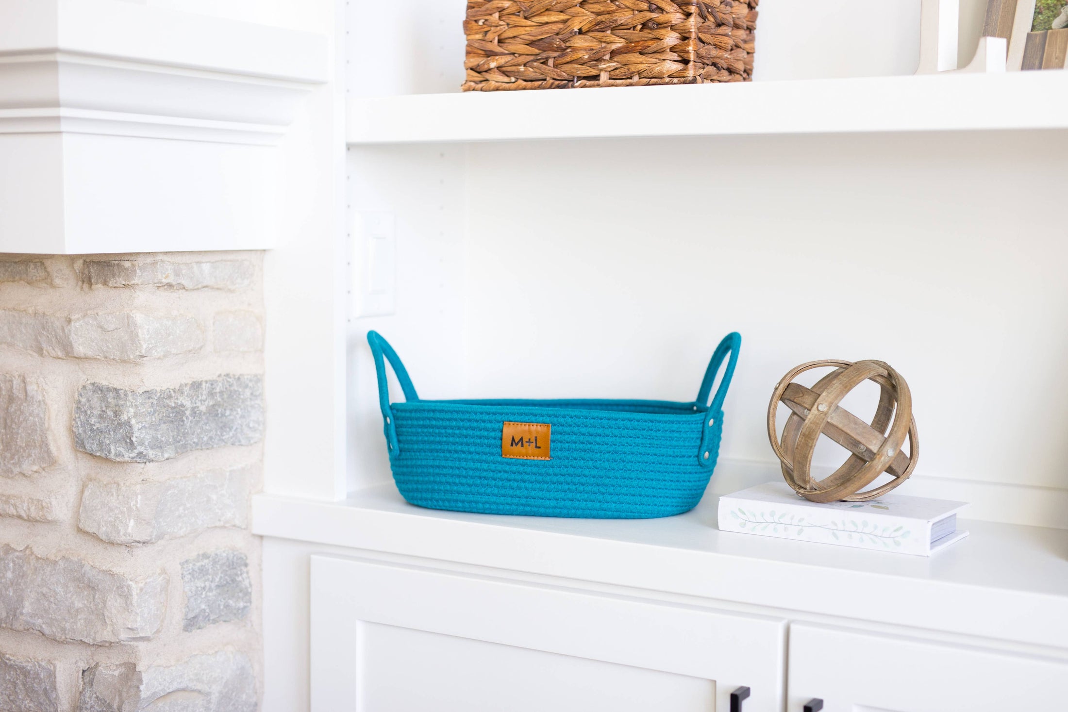 Maple and Lark Gather Rope Basket: Heathered Gray