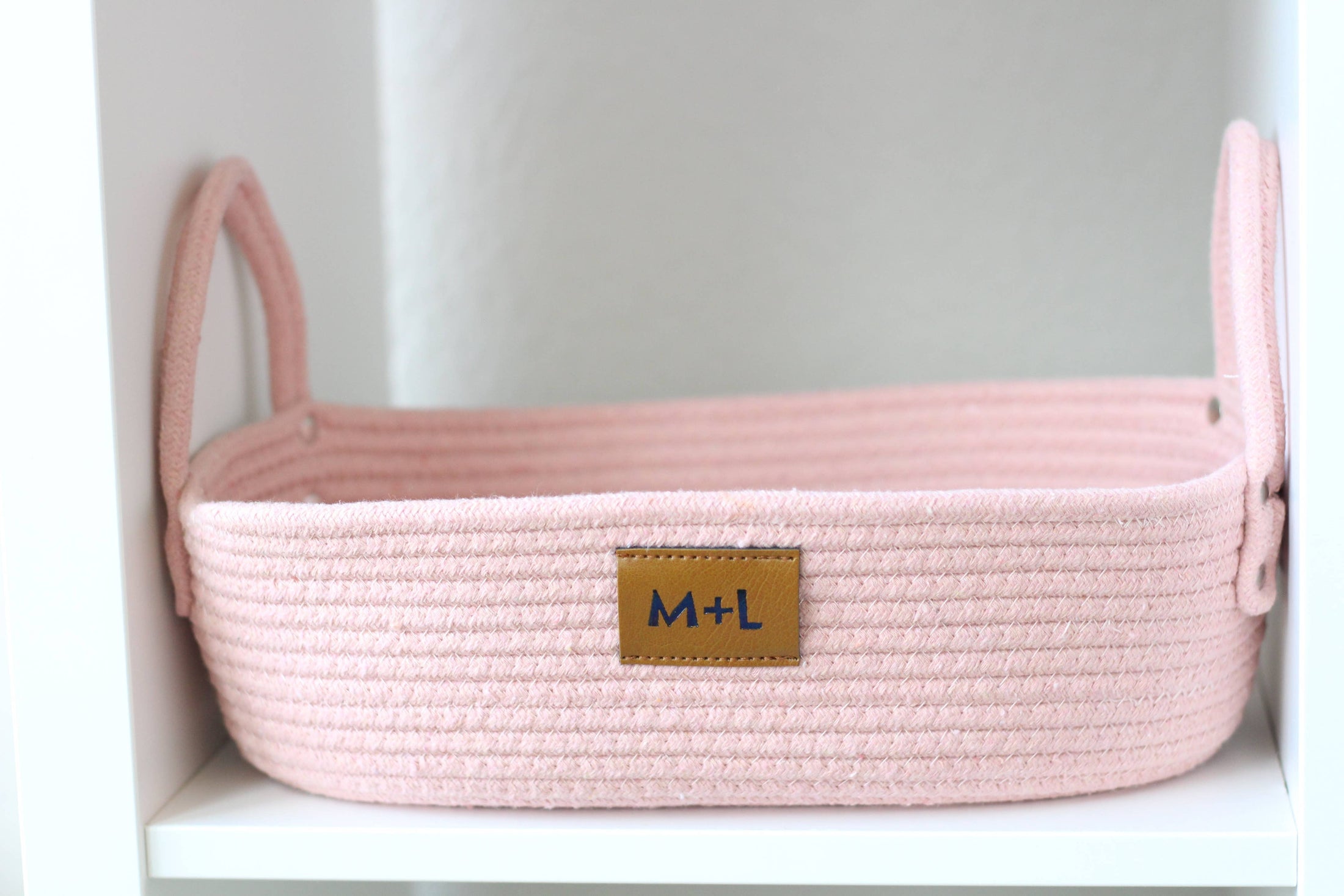 Maple and Lark Gather Rope Basket: Heathered Gray