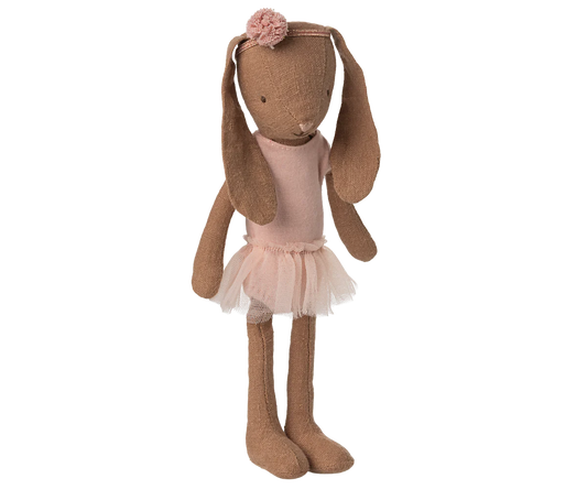 Maileg Bunny size 1, Chocolate brown - Ballet suit and skirt rose or Rabbit size 1, Classic - Ballet suit and skirt cream
