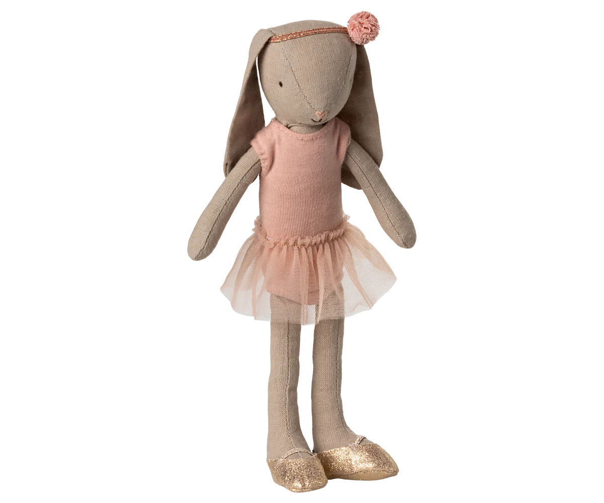 Maileg Bunny size 2, Chocolate brown - Ballet suit and skirt cream or Bunny size 2, Classic - Ballet suit and skirt rose