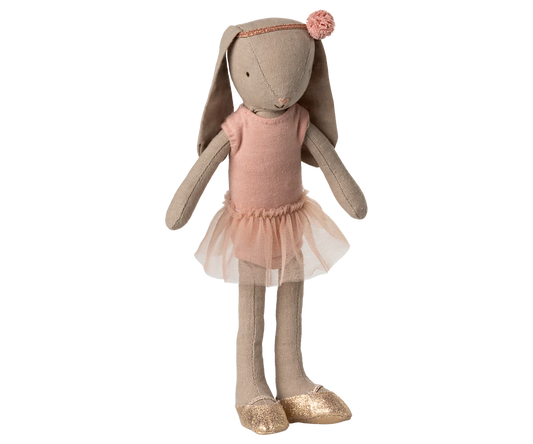 Maileg Bunny size 2, Chocolate brown - Ballet suit and skirt cream or Bunny size 2, Classic - Ballet suit and skirt rose