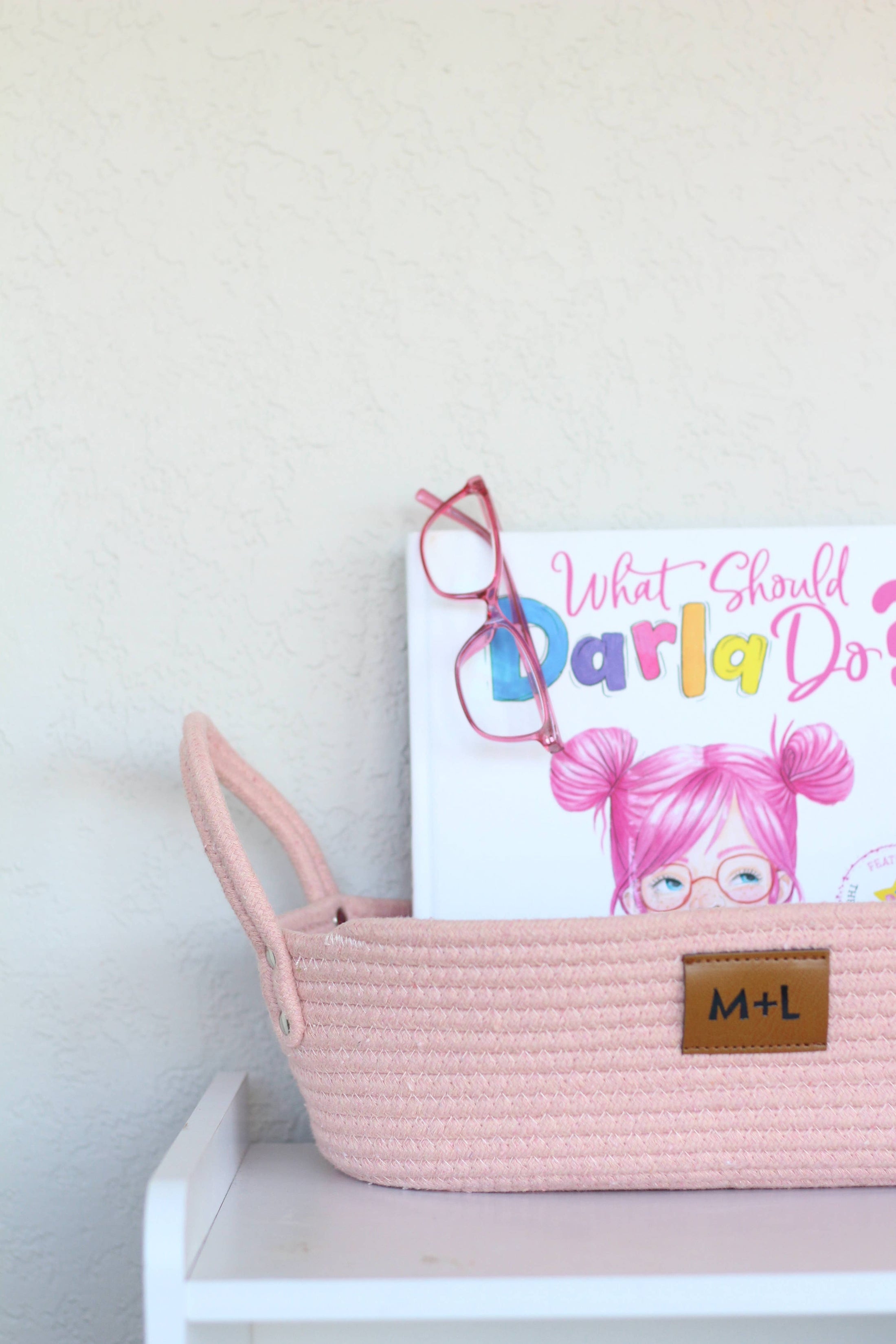 Maple and Lark Gather Rope Basket: Heathered Gray