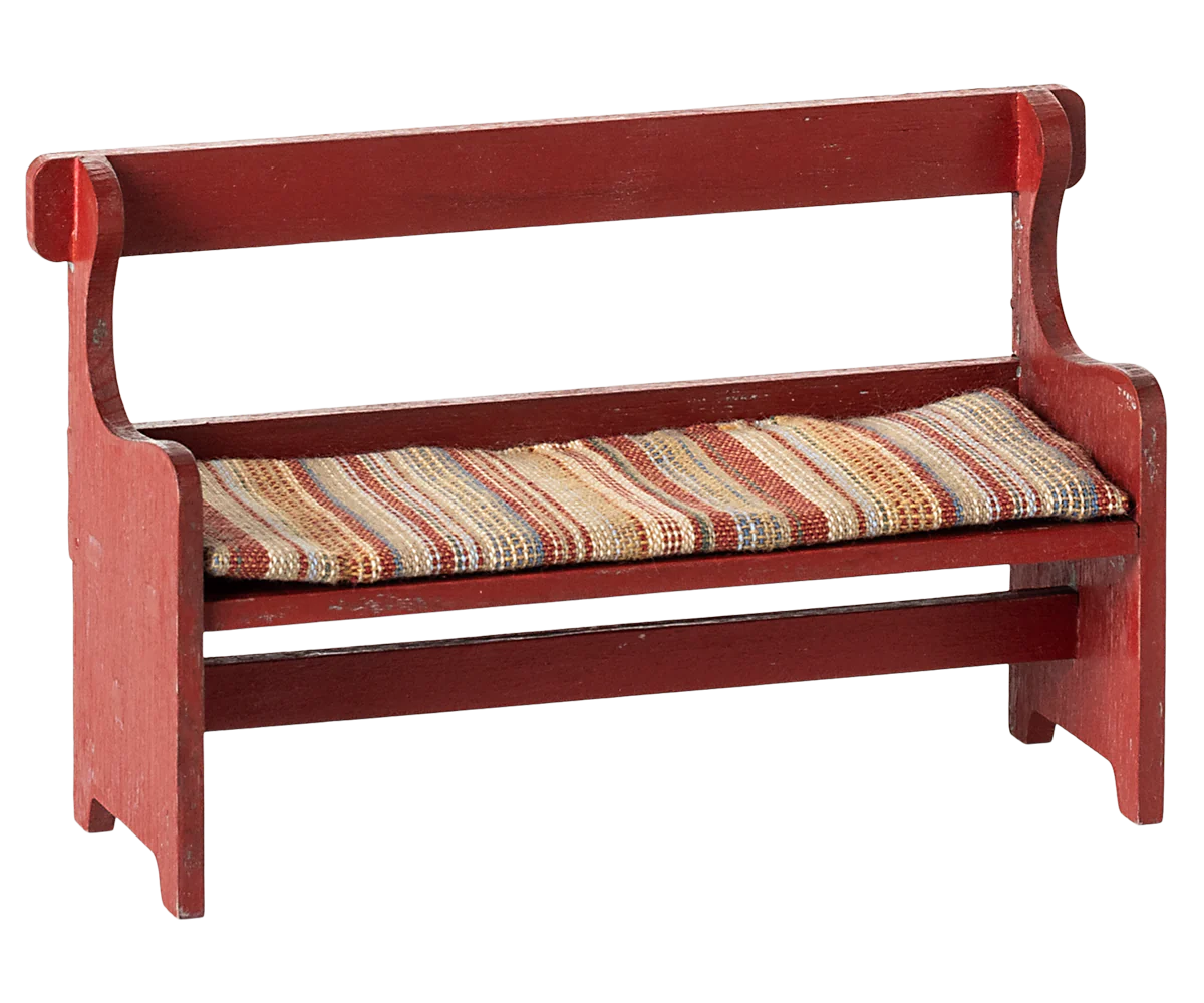 Maileg Bench, Mouse Red