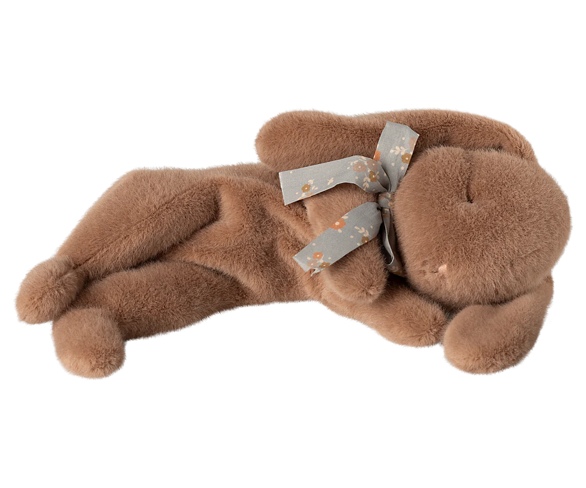 Maileg Sleeping bunny plush, Small - Soft Brown or Powder