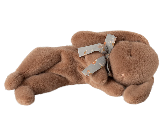 Maileg Sleeping bunny plush, Small - Soft Brown or Powder