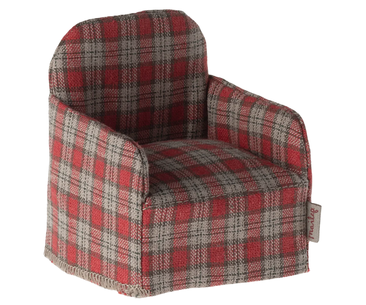 Maileg Folding Chair- Mouse (Checker Red, Red, Rose or Powder)