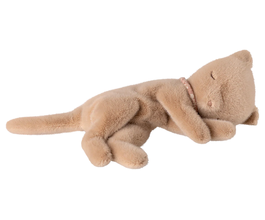 Preorder Maileg Sleeping kitten plush, Small - Cream peach or Gray (Expected Delivery: 2.15.26)