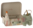 Load image into Gallery viewer, Maileg Clown Clothes in Suitcase, Little Brother Mouse
