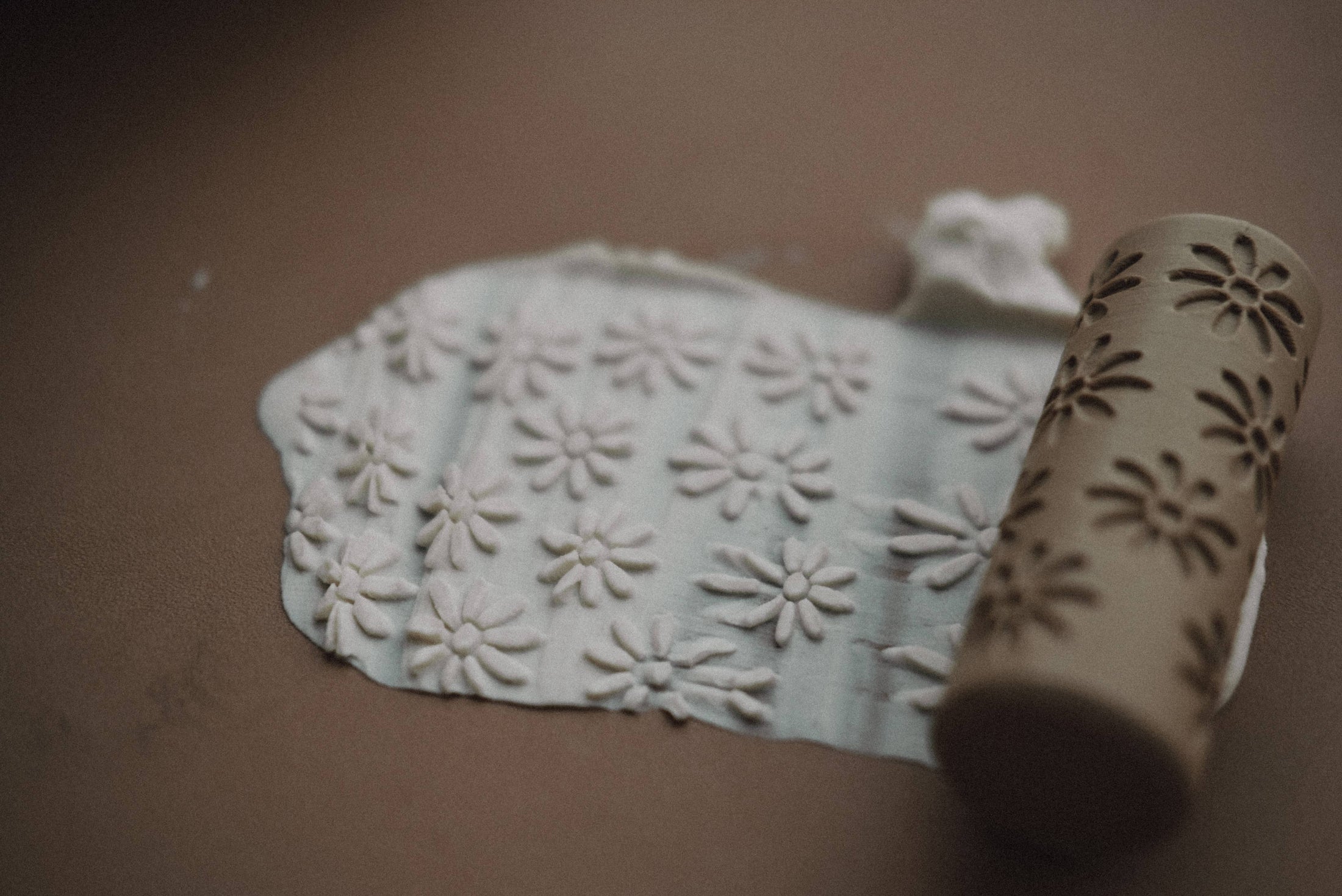 Kinfolk Pantry Daisy Roller Eco Pattern Playdough Roller