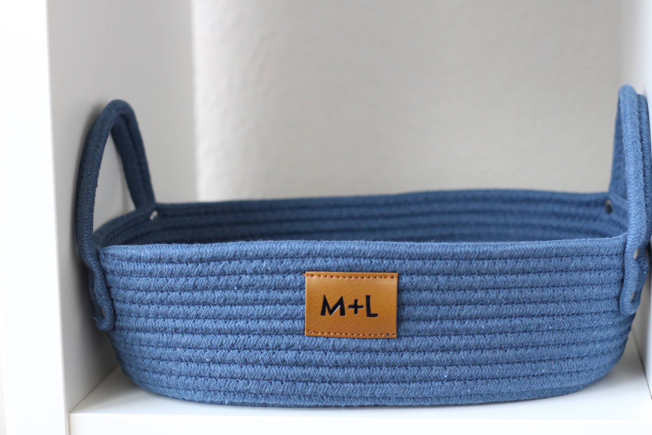 Maple and Lark Gather Rope Basket: Heathered Gray