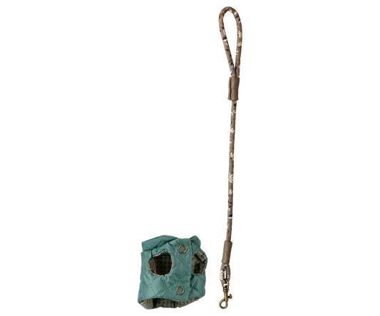 Preorder Maileg Pet supply, Harness and leash - Dark Mint or Rose (Expected Delivery: 3.1.26)