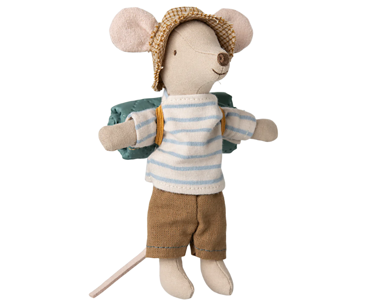 Maileg Big Brother Hiker Mouse (Stripes)