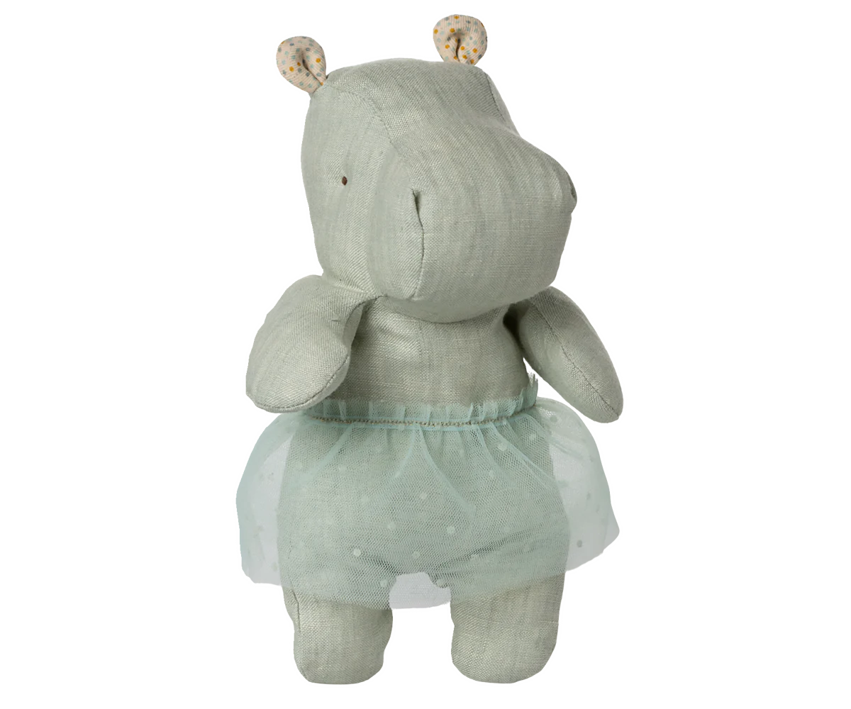 Maileg Safari friends, Hippo w. skirt, Small (Mint or Soft Rose)