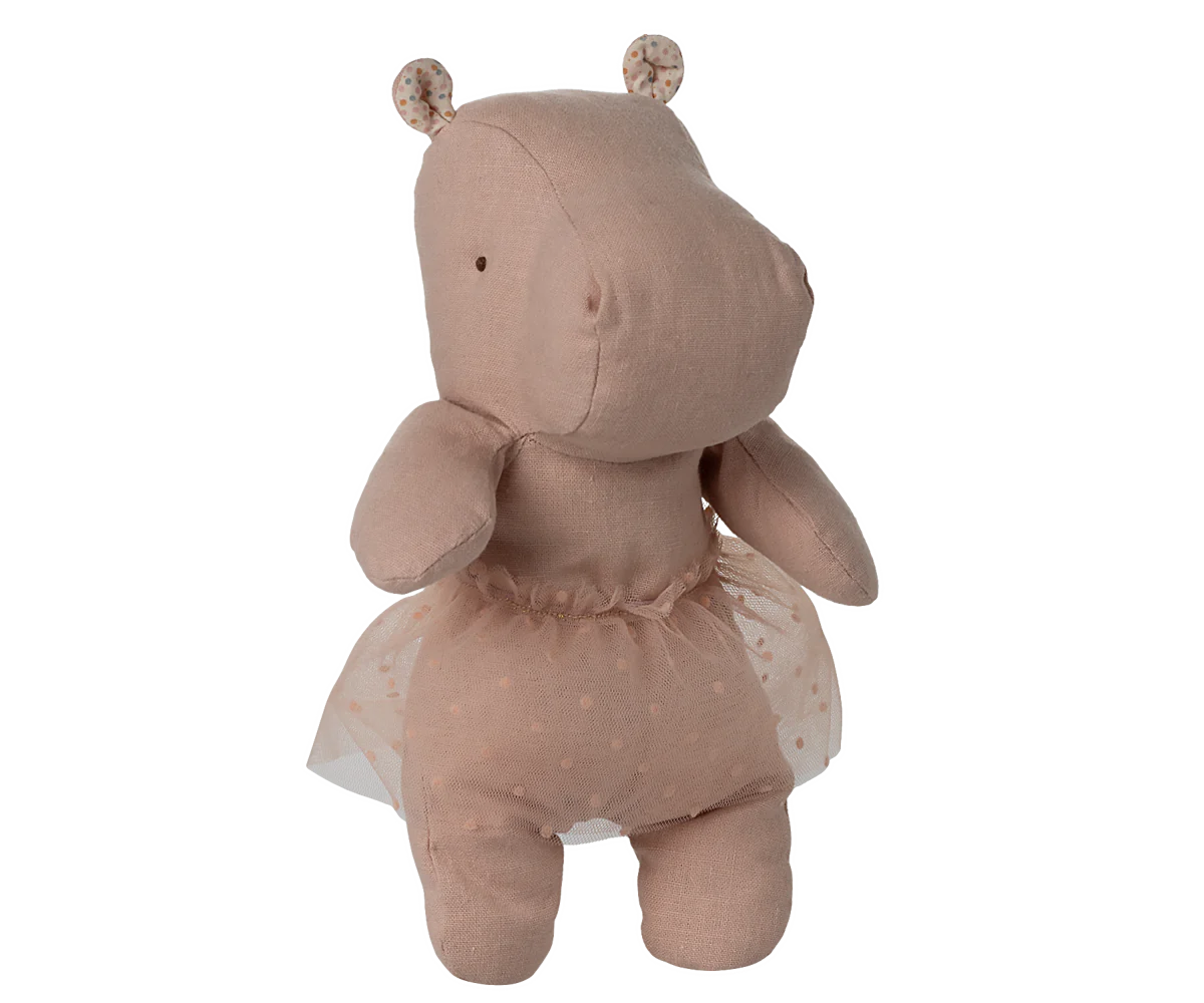 Maileg Safari friends, Hippo w. skirt, Small (Mint or Soft Rose)