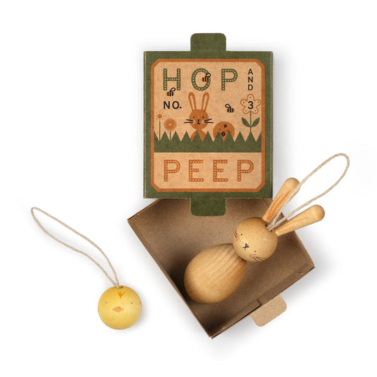 Grapat Hop and Peep hanging ornaments