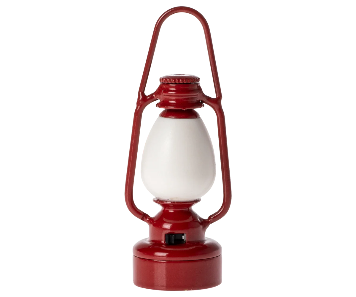 Maileg Vintage lantern, Mouse - Red or Blue