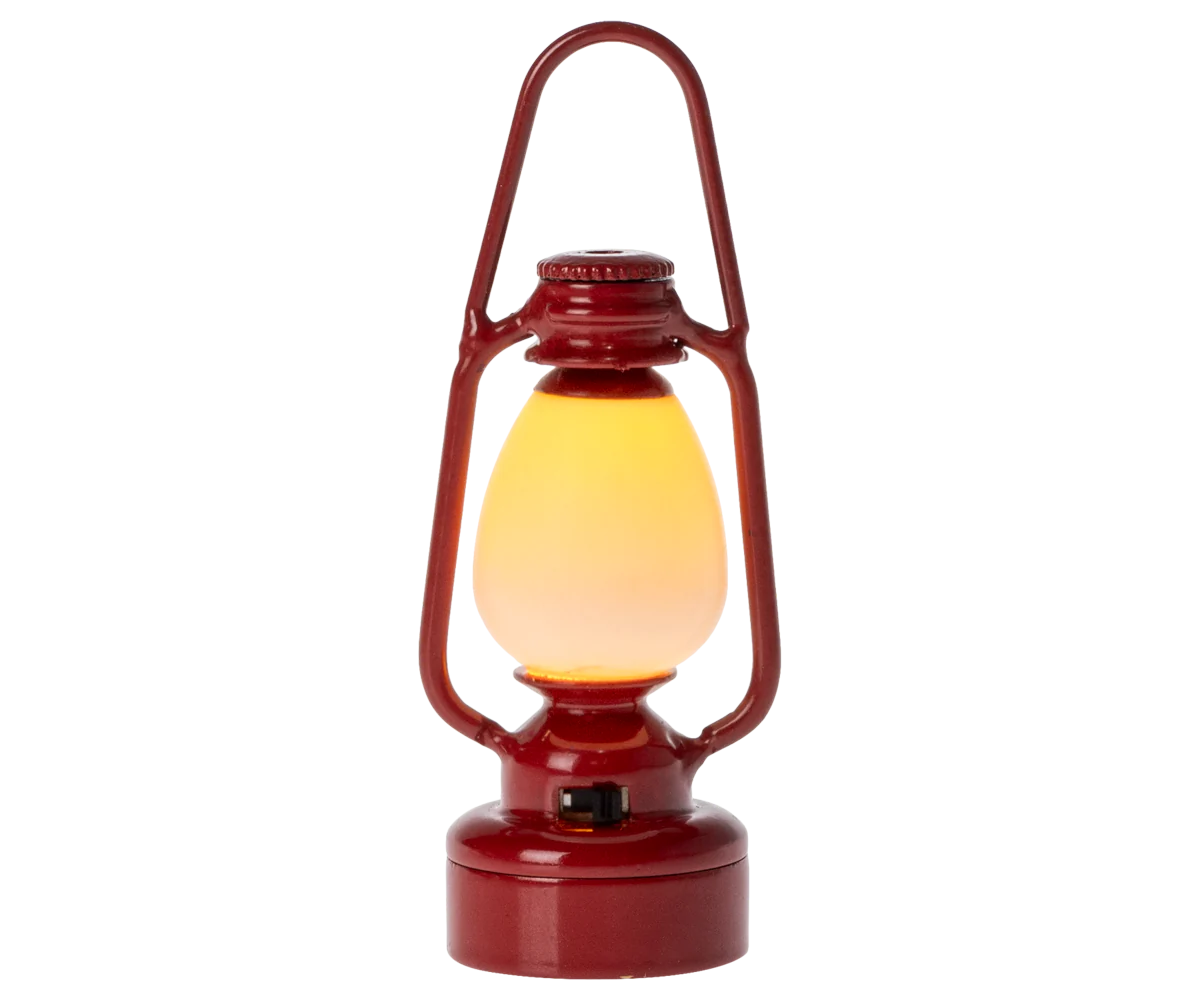 Maileg Vintage lantern, Mouse - Red or Blue