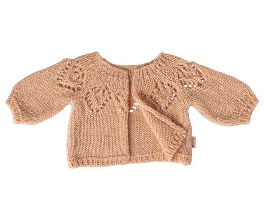 Preorder Maileg Knitted cardigan, Size 3 - Vintage Rose or Light Rose (Expected Delivery: 2.15.26)