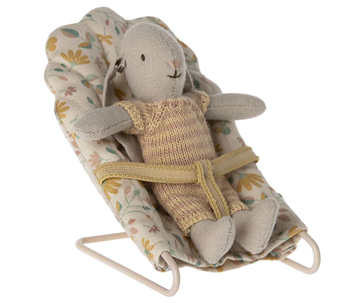 Maileg Babysitter - Micro (Floral and Off-White)