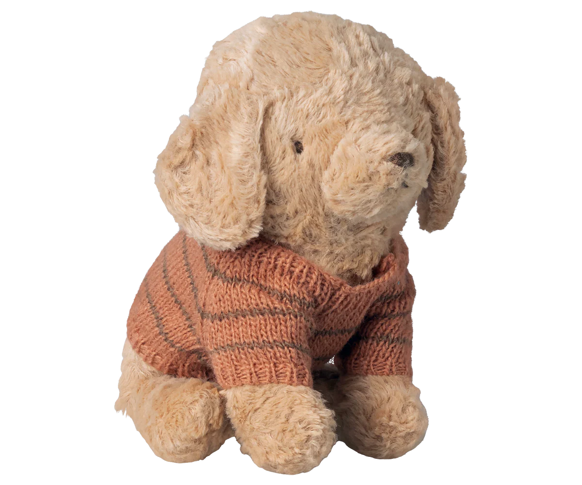 Preorder Maileg Puppy supply, Small, Knitted sweater - Dusty Blue or Coral (Expected Delivery: 4.15.26)