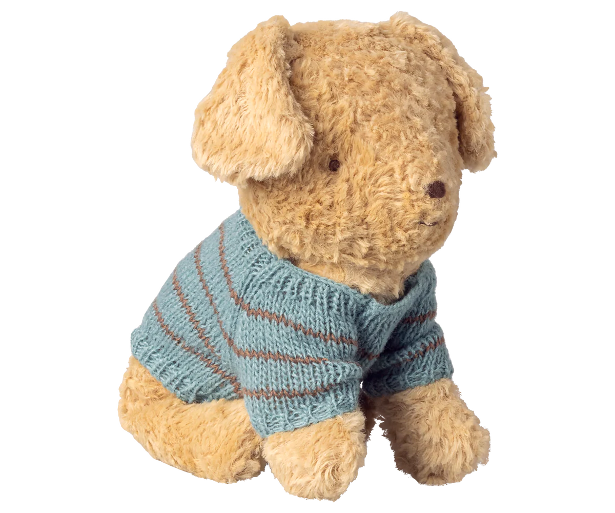 Preorder Maileg Puppy supply, Small, Knitted sweater - Dusty Blue or Coral (Expected Delivery: 4.15.26)